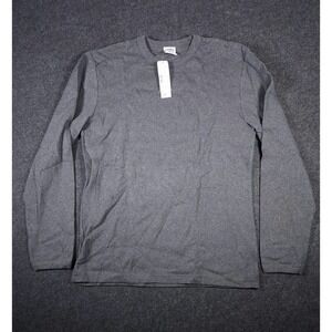 Vintage Pure‎ Shirt Mens Large L Pullover Long Sleeve Cotton Gray Y2K NWT